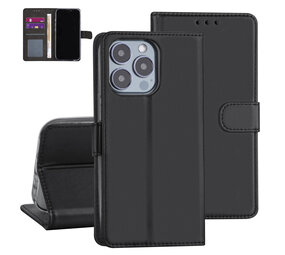 iPhone 13 Pro Book-Case hul - Schwarz - Kartenhalter - Magnetverschluss iPhone 13 Pro Book-Case hul - Schwarz - Kartenhalter - Magnetverschluss
