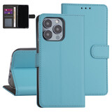 iPhone 13 Pro Book-Case hul - Hellblau - Kartenhalter - Magnetverschluss iPhone 13 Pro Book-Case hul - Hellblau - Kartenhalter - Magnetverschluss