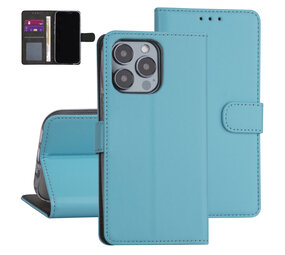 iPhone 13 Pro Book-Case hul - Hellblau - Kartenhalter - Magnetverschluss iPhone 13 Pro Book-Case hul - Hellblau - Kartenhalter - Magnetverschluss