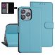 iPhone 13 Pro Book-Case hul - Hellblau - Kartenhalter - Magnetverschluss iPhone 13 Pro Book-Case hul - Hellblau - Kartenhalter - Magnetverschluss