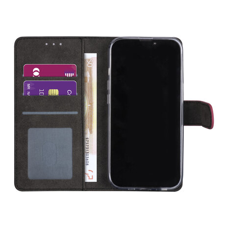 iPhone 13 Pro Book type case - Hot Pink - Card holder - Magnetic closure iPhone 13 Pro Book type case - Hot Pink - Card holder - Magnetic closure