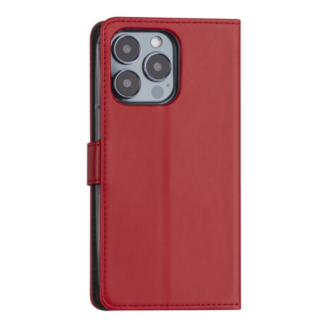 iPhone 13 Pro Booktype hoesje - Rood - Pasjeshouder - Magneetsluiting iPhone 13 Pro Booktype hoesje - Rood - Pasjeshouder - Magneetsluiting