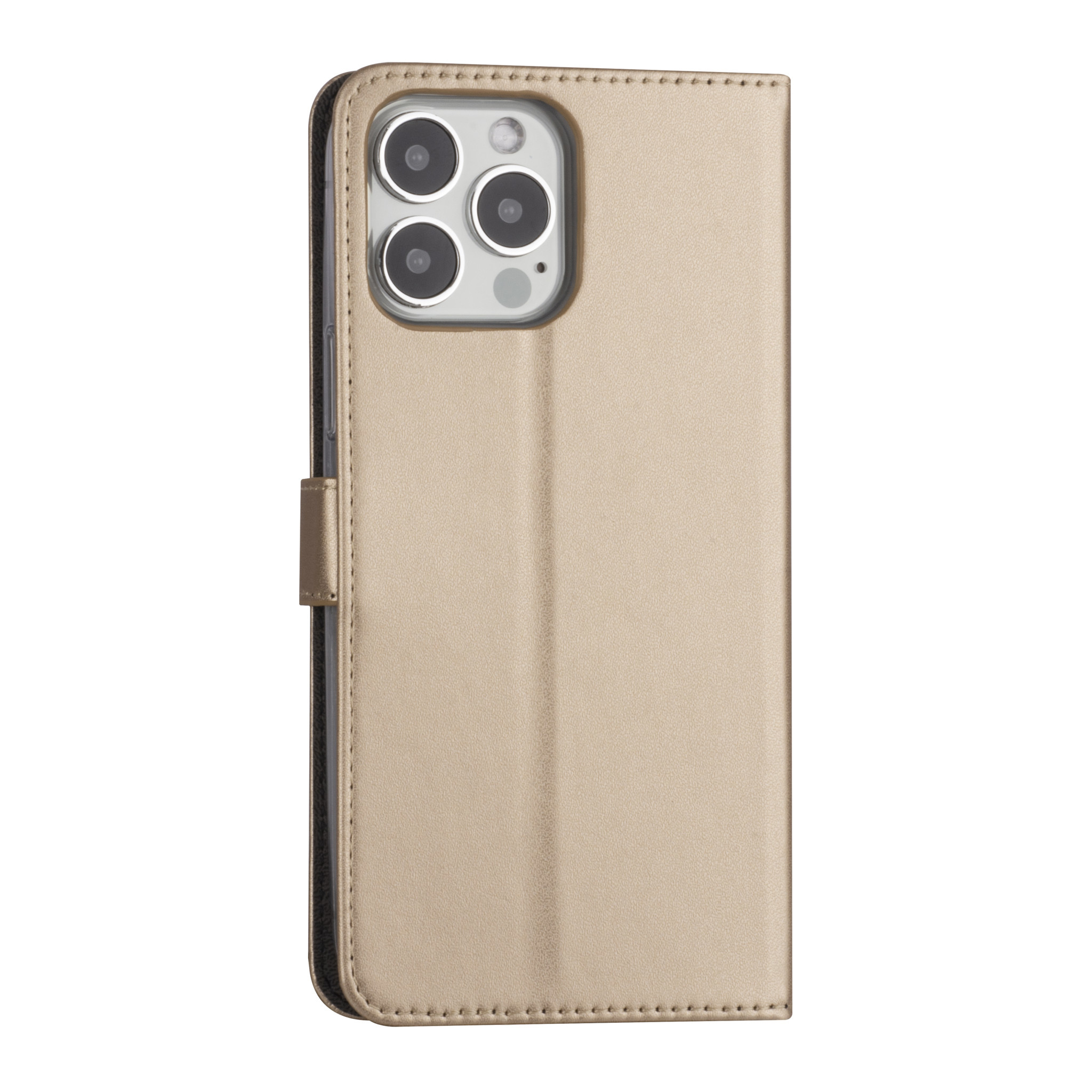 iPhone 13 Pro Max Booktype hoesje - Goud - Pasjeshouder - Magneetsluiting, foto 3 van 4