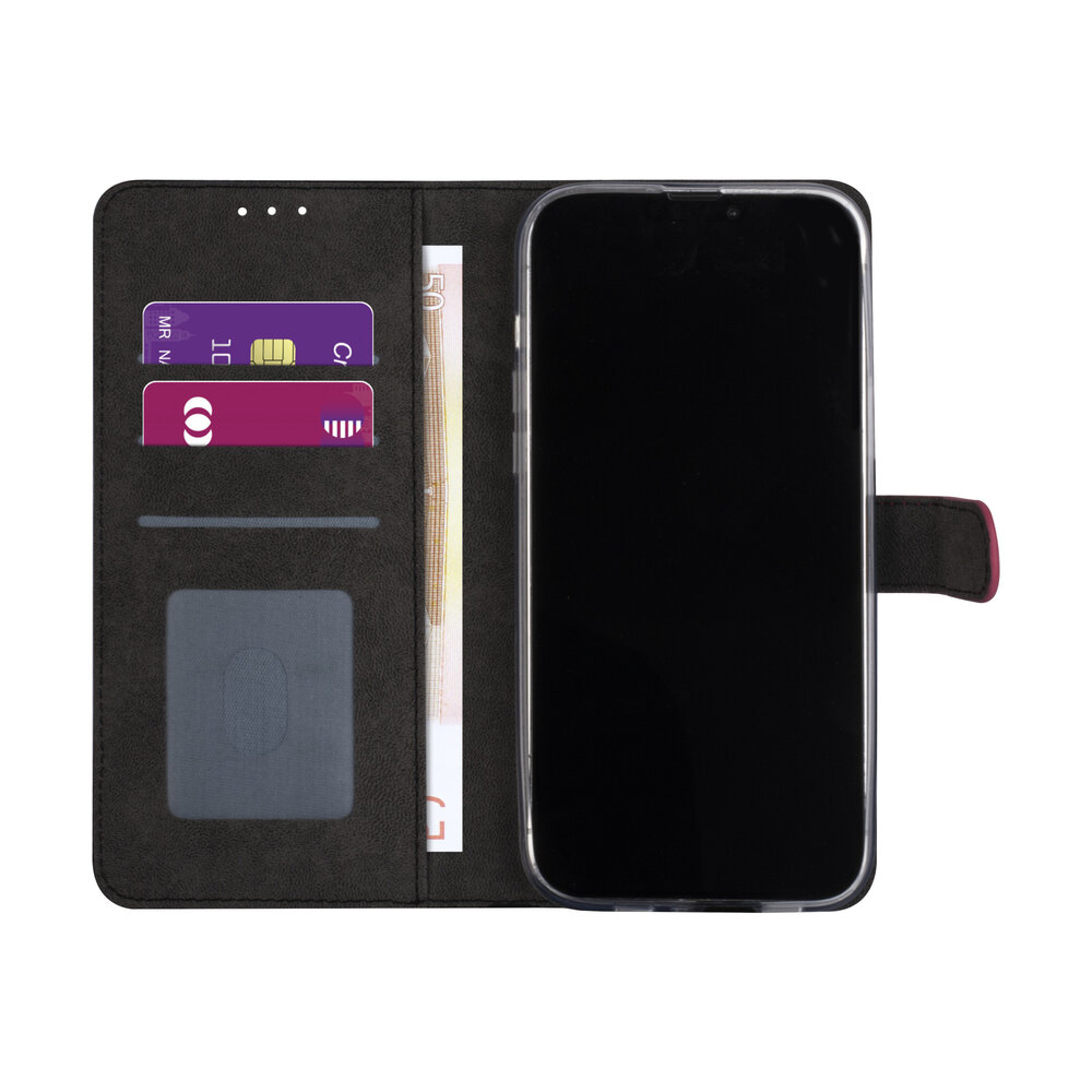 iPhone 13 Pro Max Book type case - Hot Pink - Card holder - Magnetic closure iPhone 13 Pro Max Book type case - Hot Pink - Card holder - Magnetic closure