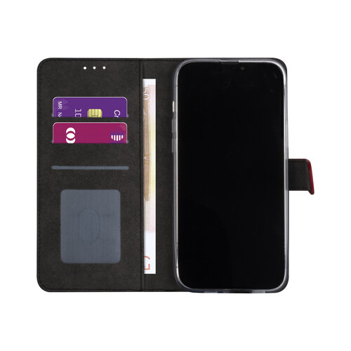 iPhone 13 Pro Max Book type case - Red - Card holder - Magnetic closure