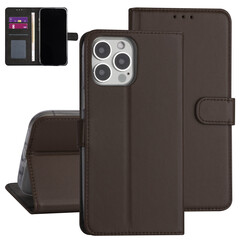 iPhone 13 Pro Max Booktype hoesje - Bruin - Pasjeshouder - Magneetsluiting