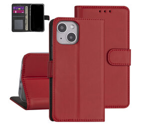 iPhone 13 Mini Booktype hoesje - Rood - Pasjeshouder - Magneetsluiting iPhone 13 Mini Booktype hoesje - Rood - Pasjeshouder - Magneetsluiting