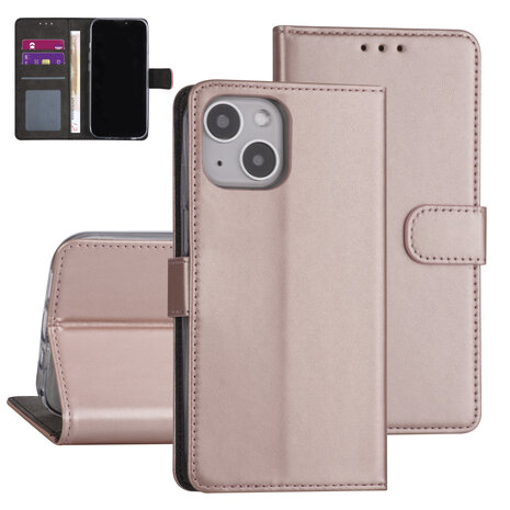iPhone 13 Book-Case hul - Rose Gold - Kartenhalter - Magnetverschluss iPhone 13 Book-Case hul - Rose Gold - Kartenhalter - Magnetverschluss