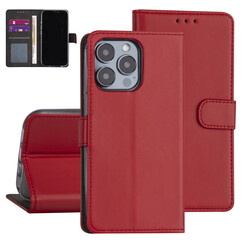 iPhone 13 Pro Book-Case hul - Rot - Kartenhalter - Magnetverschluss