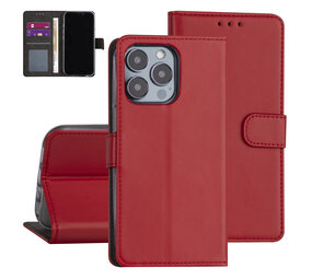 iPhone 13 Pro Book type housse - Rouge - Porte-cartes - Fermeture magnétique iPhone 13 Pro Book type housse - Rouge - Porte-cartes - Fermeture magnétique