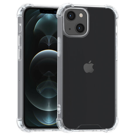 iPhone 13 Mini TPU Backcover - Transparant - Antishock iPhone 13 Mini TPU Backcover - Transparant - Antishock