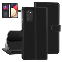 Samsung Galaxy A02s Book-Case hul - Schwarz - Kartenhalter - Magnetverschluss