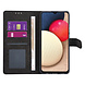 Samsung Galaxy A02s Book type case - Black - Card holder - Magnetic closure Samsung Galaxy A02s Book type case - Black - Card holder - Magnetic closure