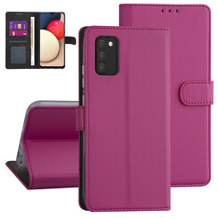 Samsung Galaxy A02s Book-Case hul - Hot Pink - Kartenhalter - Magnetverschluss