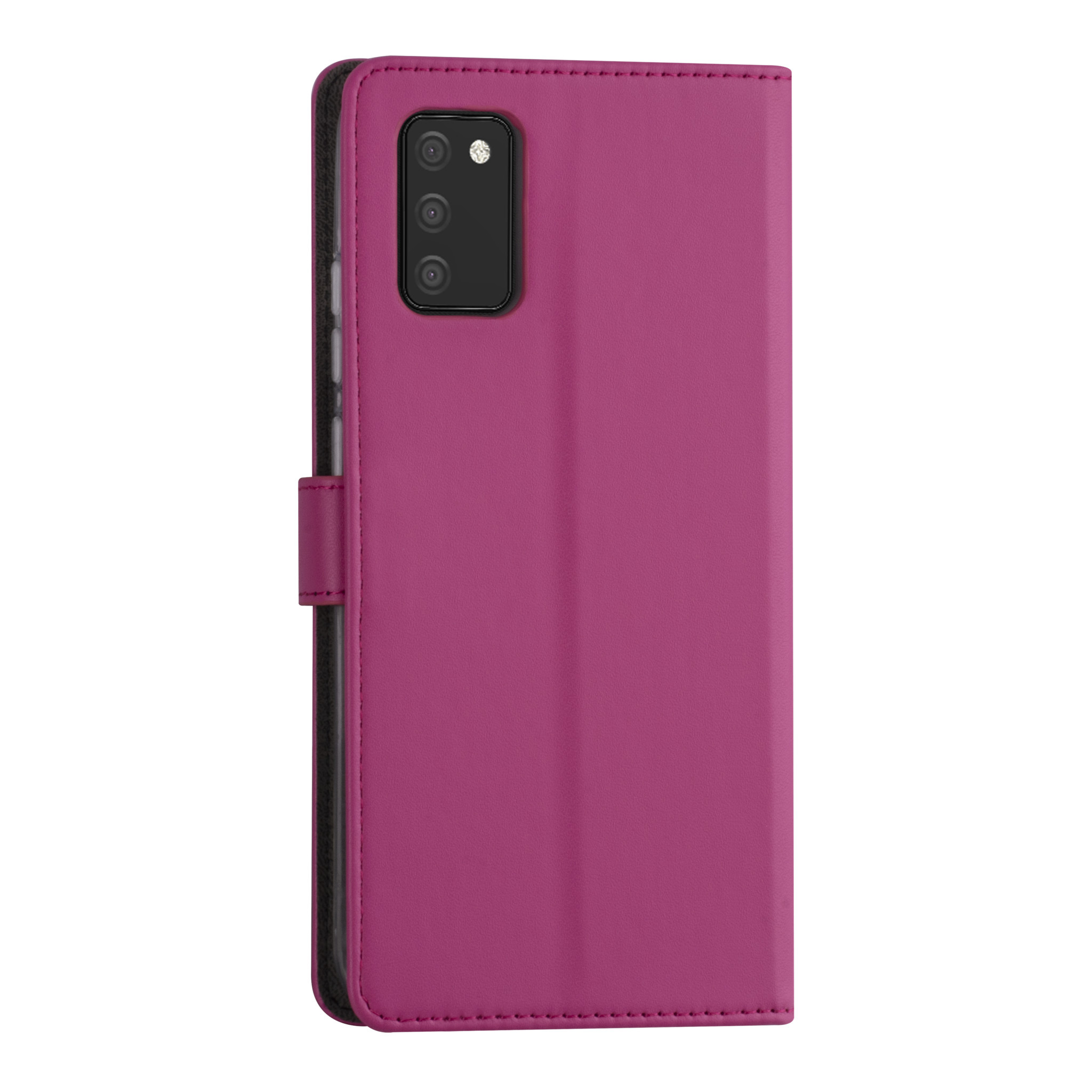 Samsung Galaxy A02s Booktype hoesje - Felroze - Pasjeshouder - Magneetsluiting, foto 3 van 4