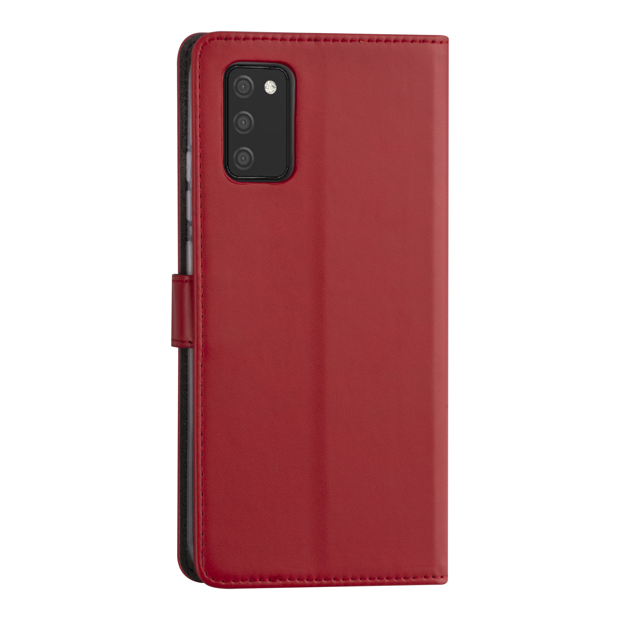 Samsung Galaxy A02s Booktype hoesje - Rood - Pasjeshouder - Magneetsluiting, foto 3 van 4