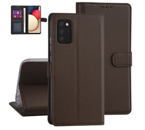 Samsung Galaxy A02s Book-Case hul - Braun - Kartenhalter - Magnetverschluss Samsung Galaxy A02s Book-Case hul - Braun - Kartenhalter - Magnetverschluss
