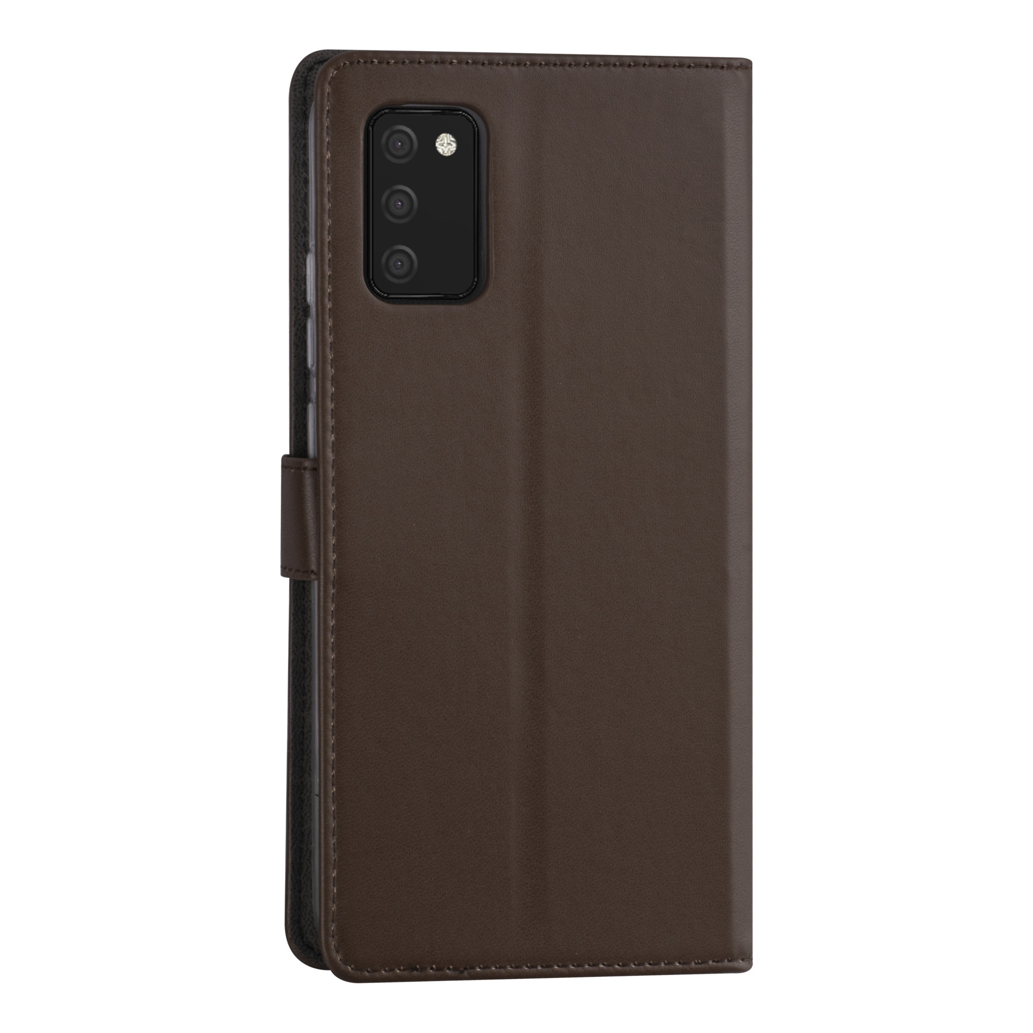 Samsung Galaxy A02s Booktype hoesje - Bruin - Pasjeshouder - Magneetsluiting, foto 3 van 4