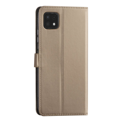 Samsung Galaxy A22 5G Booktype hoesje - Goud - Pasjeshouder - Magneetsluiting