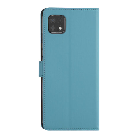 Samsung Galaxy A22 5G Book type case - Light Blue - Card holder - Magnetic closure Samsung Galaxy A22 5G Book type case - Light Blue - Card holder - Magnetic closure
