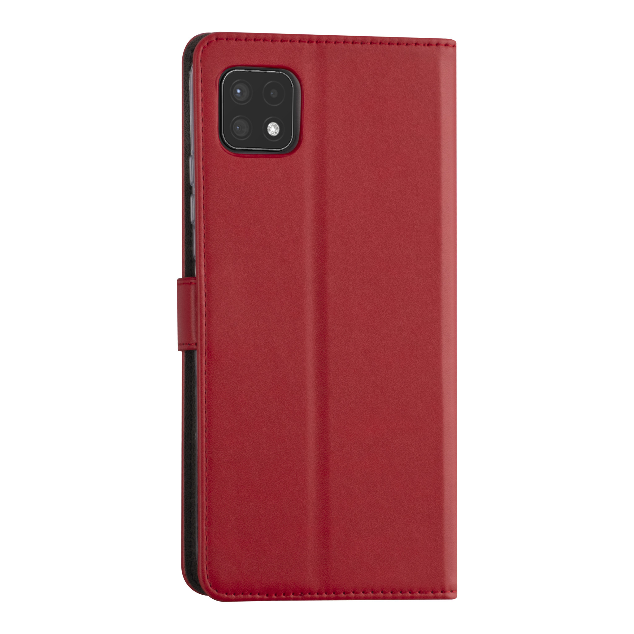 Samsung Galaxy A22 5G Booktype hoesje - Rood - Pasjeshouder - Magneetsluiting, foto 3 van 4