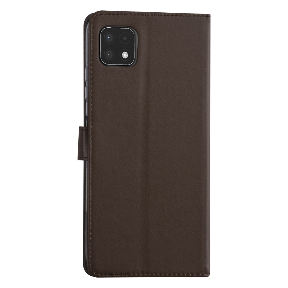 Samsung Galaxy A22 5G Book-Case hul - Braun - Kartenhalter - Magnetverschluss Samsung Galaxy A22 5G Book-Case hul - Braun - Kartenhalter - Magnetverschluss