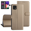 Samsung Galaxy A22 5G Book type case - Gold - Card holder - Magnetic closure