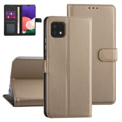Samsung Galaxy A22 5G Book type case - Gold - Card holder - Magnetic closure