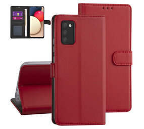 Samsung Galaxy A02s Booktype hoesje - Rood - Pasjeshouder - Magneetsluiting Samsung Galaxy A02s Booktype hoesje - Rood - Pasjeshouder - Magneetsluiting