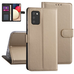 Samsung Galaxy A02s Book-Case hul - Gold - Kartenhalter - Magnetverschluss