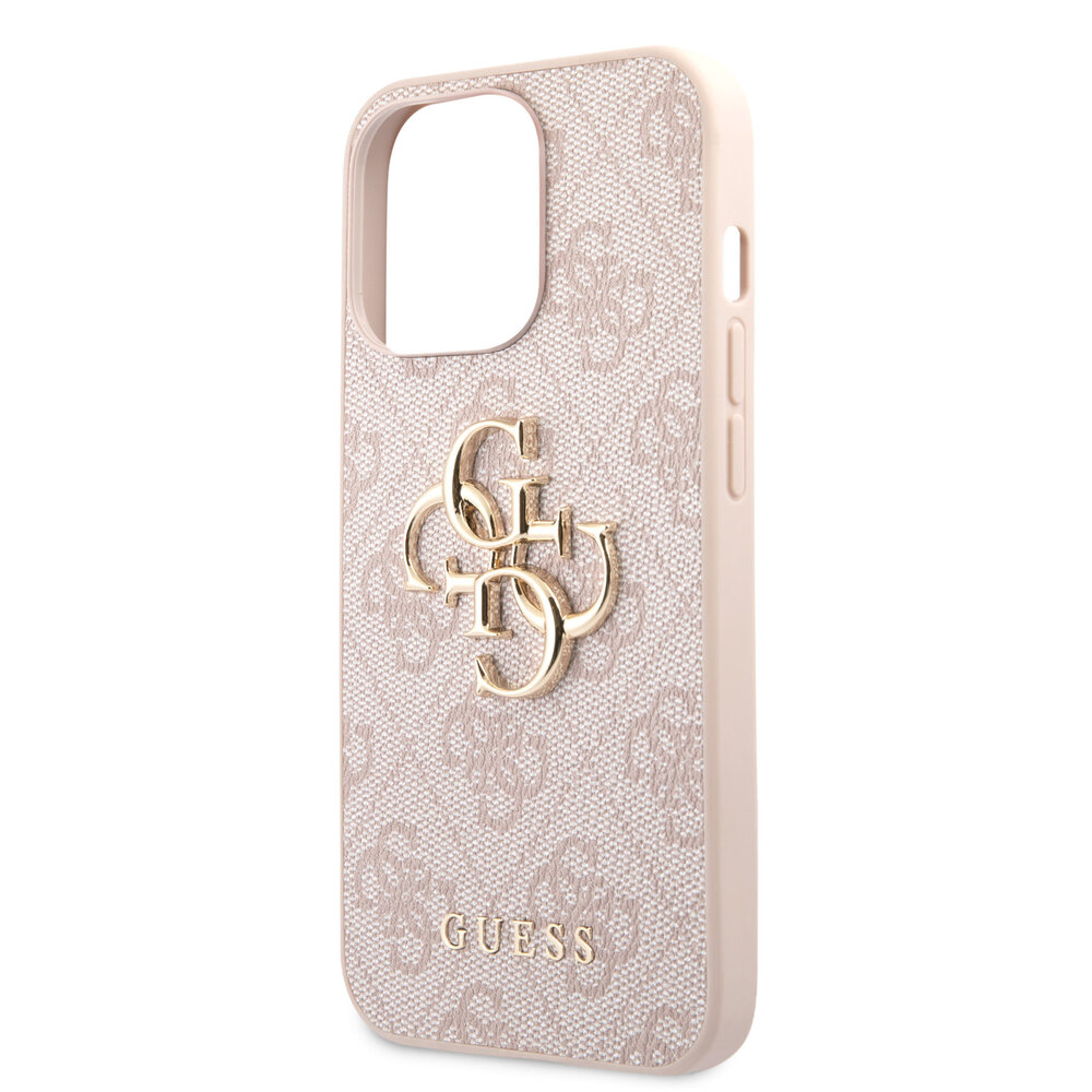 Guess Guess iPhone 13 Pro Max Coque arrière rigide - Gold 4G Logo - Rose Guess Guess iPhone 13 Pro Max Coque arrière rigide - Gold 4G Logo - Rose