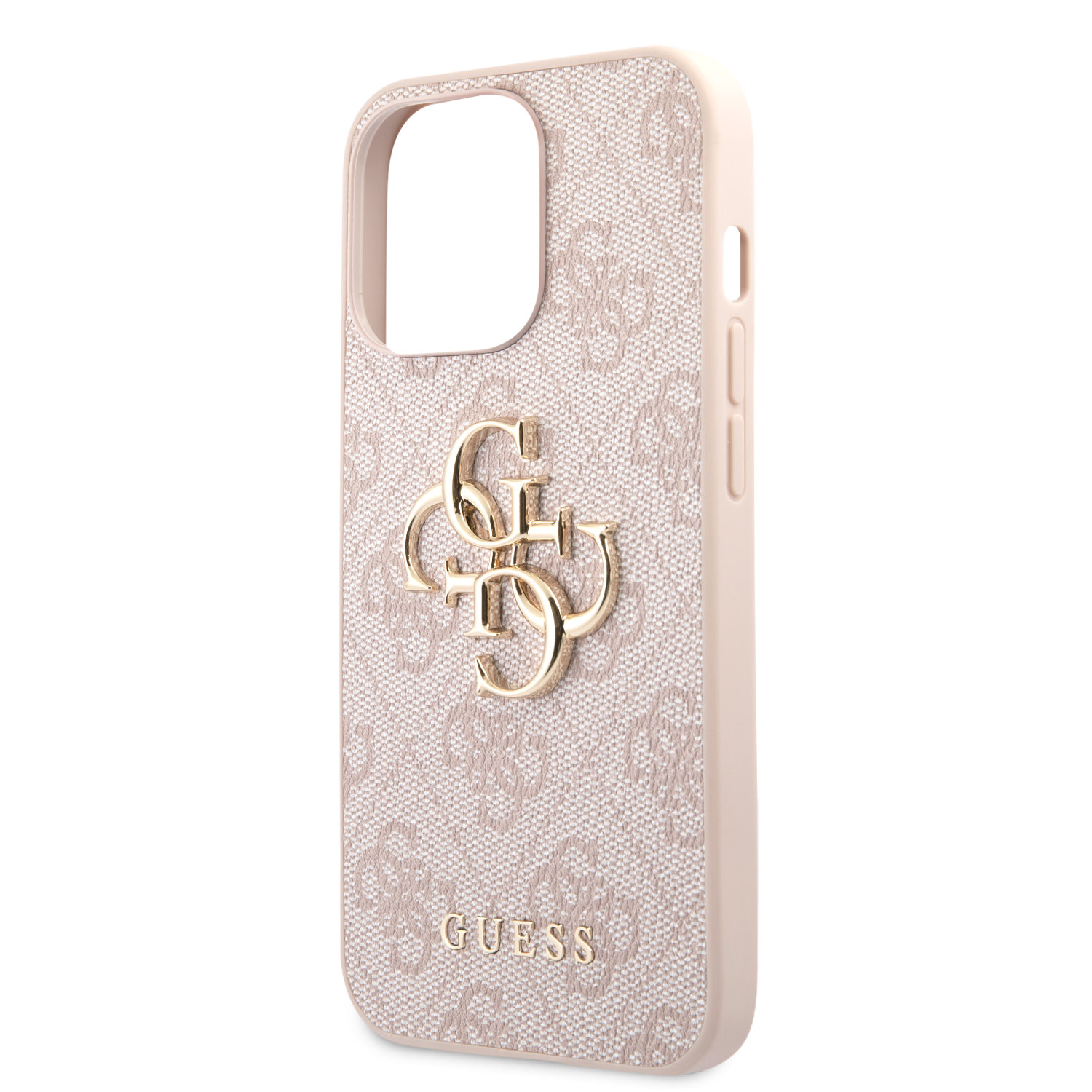 Guess Guess iPhone 13 Pro Max Hardcase Backcover - Gold 4G Logo - Roze, foto 5 van 6
