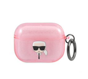Karl Lagerfeld Karl Lagerfeld AirPods Pro & Pro 2 Case - Glitter - Karl - Roze