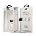 Karl Lagerfeld Karl Lagerfeld iPhone 13 Mini Hardcase Backcover - Glitter - Karl's head - Transparant Goud