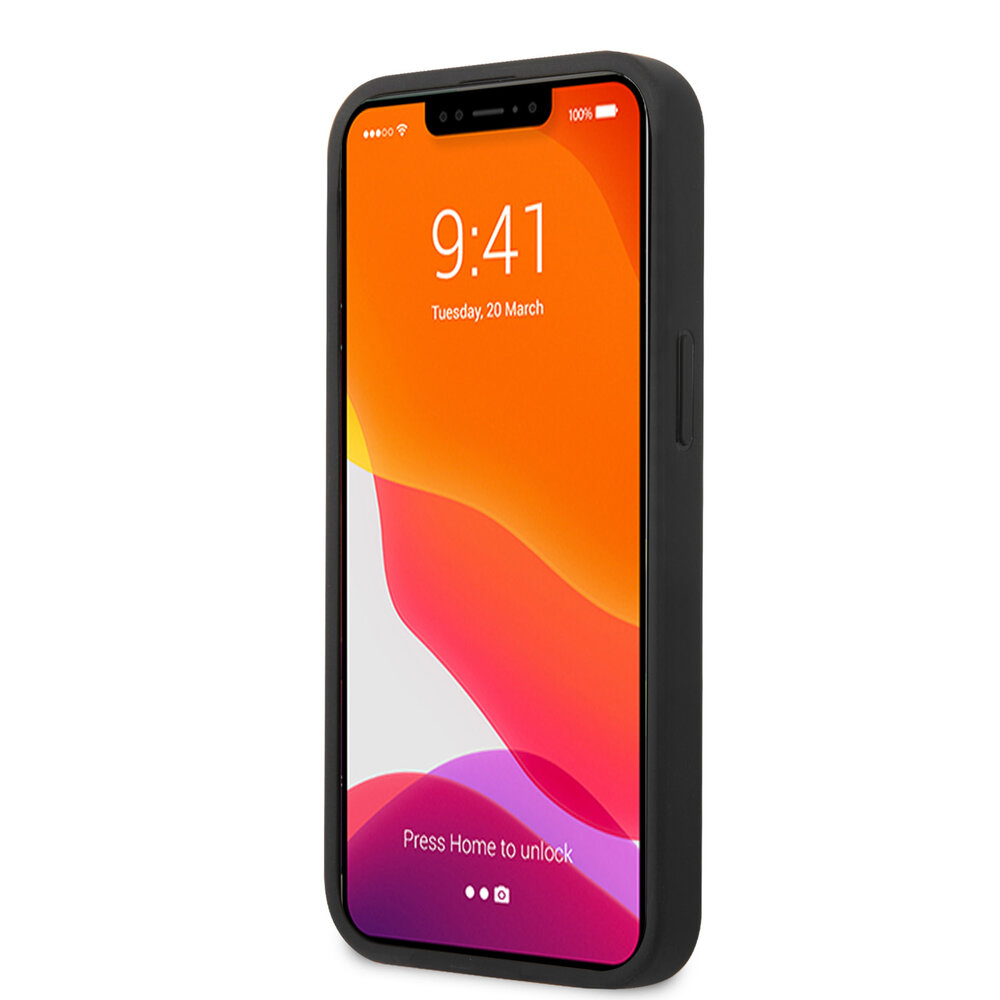 Karl Lagerfeld Karl Lagerfeld iPhone 13 Mini Coque arrière rigide - Karl's head - Argent Karl Lagerfeld Karl Lagerfeld iPhone 13 Mini Coque arrière rigide - Karl's head - Argent