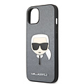 Karl Lagerfeld Karl Lagerfeld iPhone 13 Mini Hardcase Backcover - Karl's head - Zilver