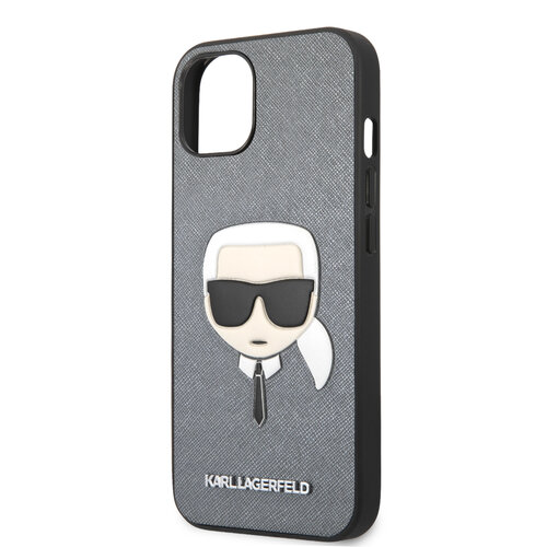 Karl Lagerfeld Karl Lagerfeld iPhone 13 Mini Hardcase Backcover - Karl's head - Zilver