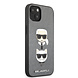 Karl Lagerfeld Karl Lagerfeld iPhone 13 Mini Coque arrière rigide - Karl & Choupette Heads - Argent Karl Lagerfeld Karl Lagerfeld iPhone 13 Mini Coque arrière rigide - Karl & Choupette Heads - Argent