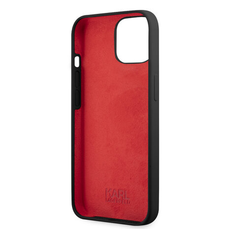 Karl Lagerfeld Karl Lagerfeld iPhone 13 Mini Hardcase Backcover - RSG White Logo - Zwart Karl Lagerfeld Karl Lagerfeld iPhone 13 Mini Hardcase Backcover - RSG White Logo - Zwart