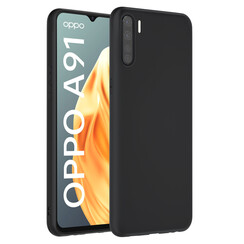 Oppo A91 TPU Back Cover - Black