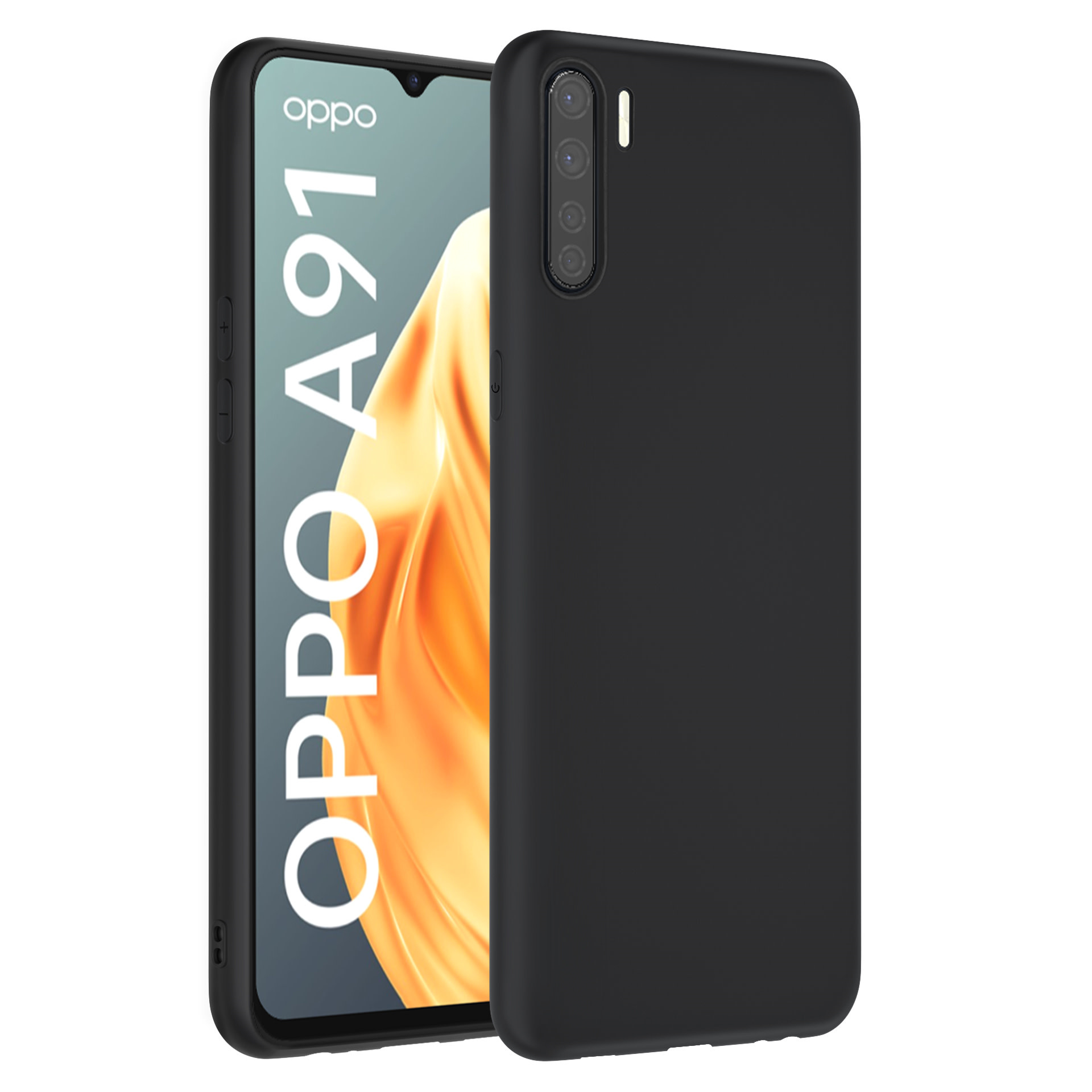 Oppo A91 TPU Backcover - Zwart
