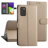 Samsung Galaxy A03s Book type housse - Or - Porte-cartes - Fermeture magnétique Samsung Galaxy A03s Book type housse - Or - Porte-cartes - Fermeture magnétique