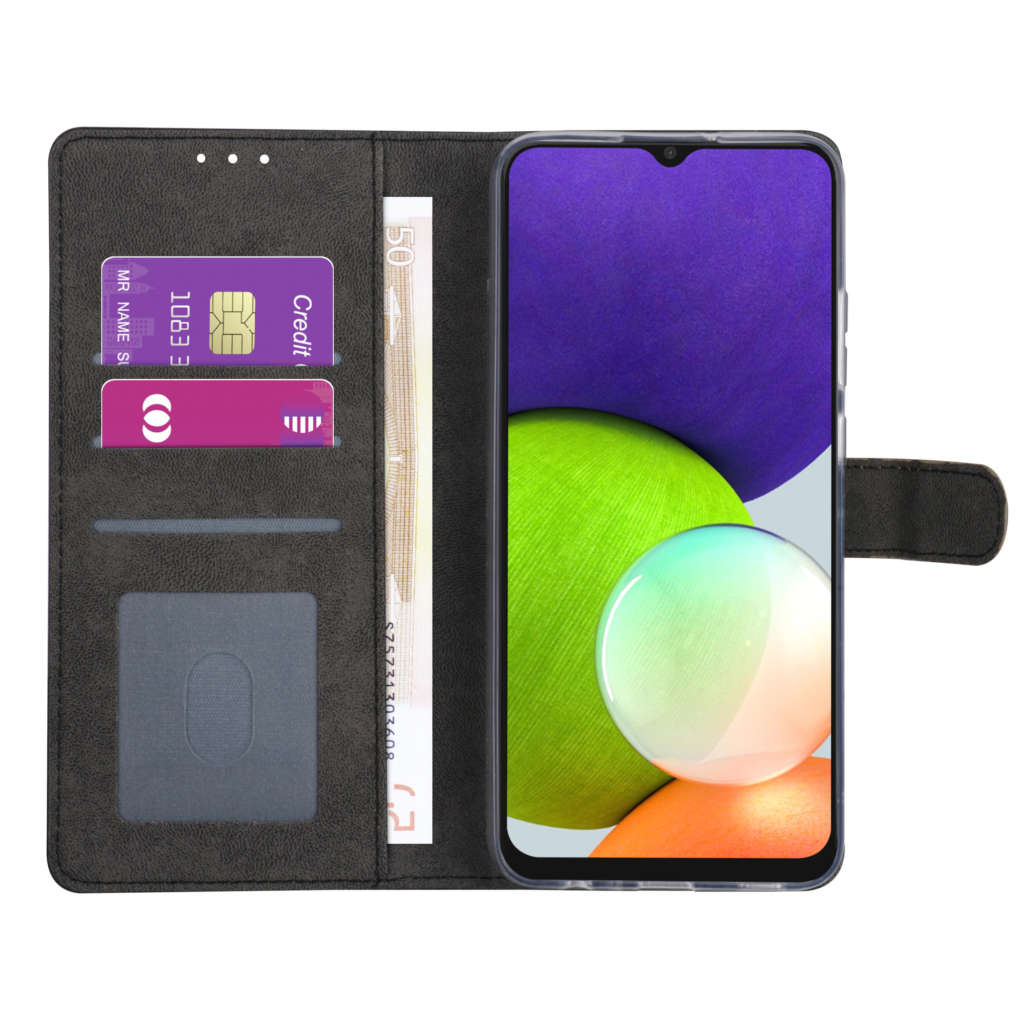 Samsung Galaxy A03s Booktype hoesje - Goud - Pasjeshouder - Magneetsluiting, foto 4 van 4
