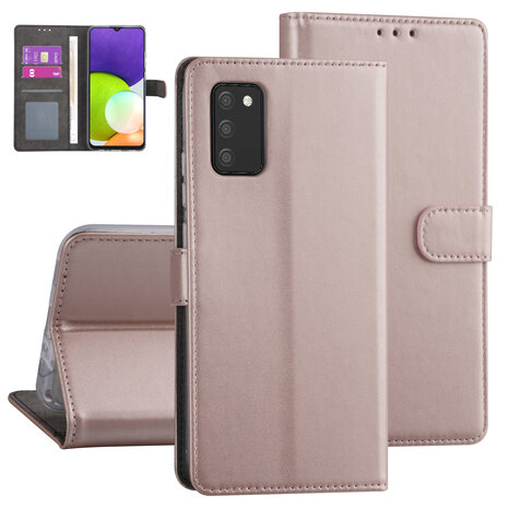 Samsung Galaxy A03s Book type housse - Rose Gold - Porte-cartes - Fermeture magnétique Samsung Galaxy A03s Book type housse - Rose Gold - Porte-cartes - Fermeture magnétique