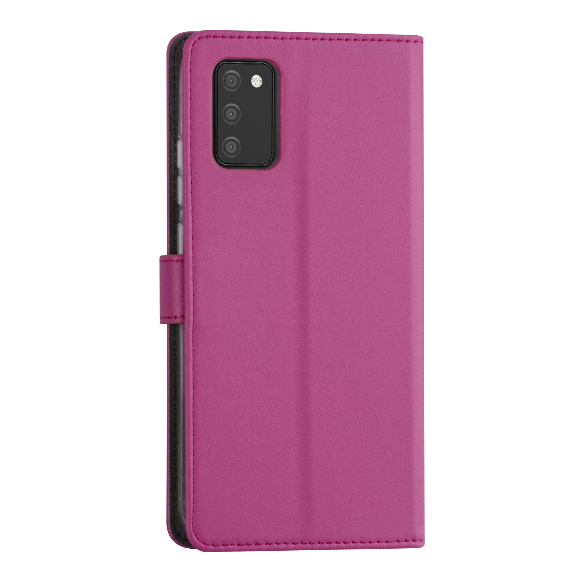 Samsung Galaxy A03s Booktype hoesje - Felroze - Pasjeshouder - Magneetsluiting, foto 3 van 4