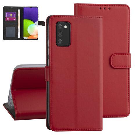 Samsung Galaxy A03s Book type case - Red - Card holder - Magnetic closure Samsung Galaxy A03s Book type case - Red - Card holder - Magnetic closure