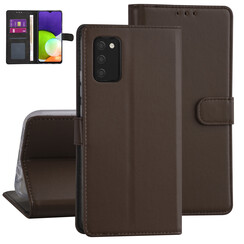 Samsung Galaxy A03s Book type case - Brown - Card holder - Magnetic closure