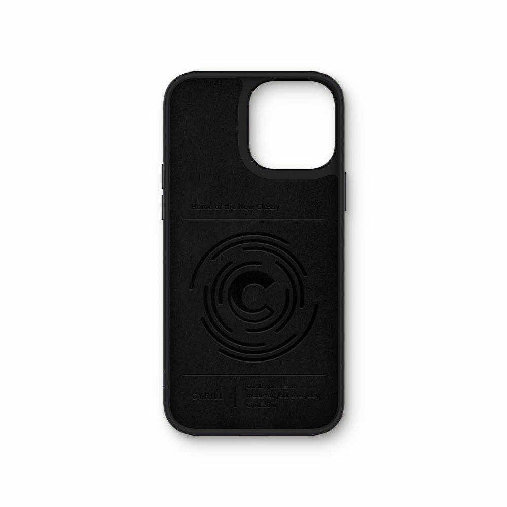 Spigen Cyrill Leather Brick iPhone 13 Pro Max Hardcase Backcover - Magsafe Compatible - Zwart, foto 2 van 6