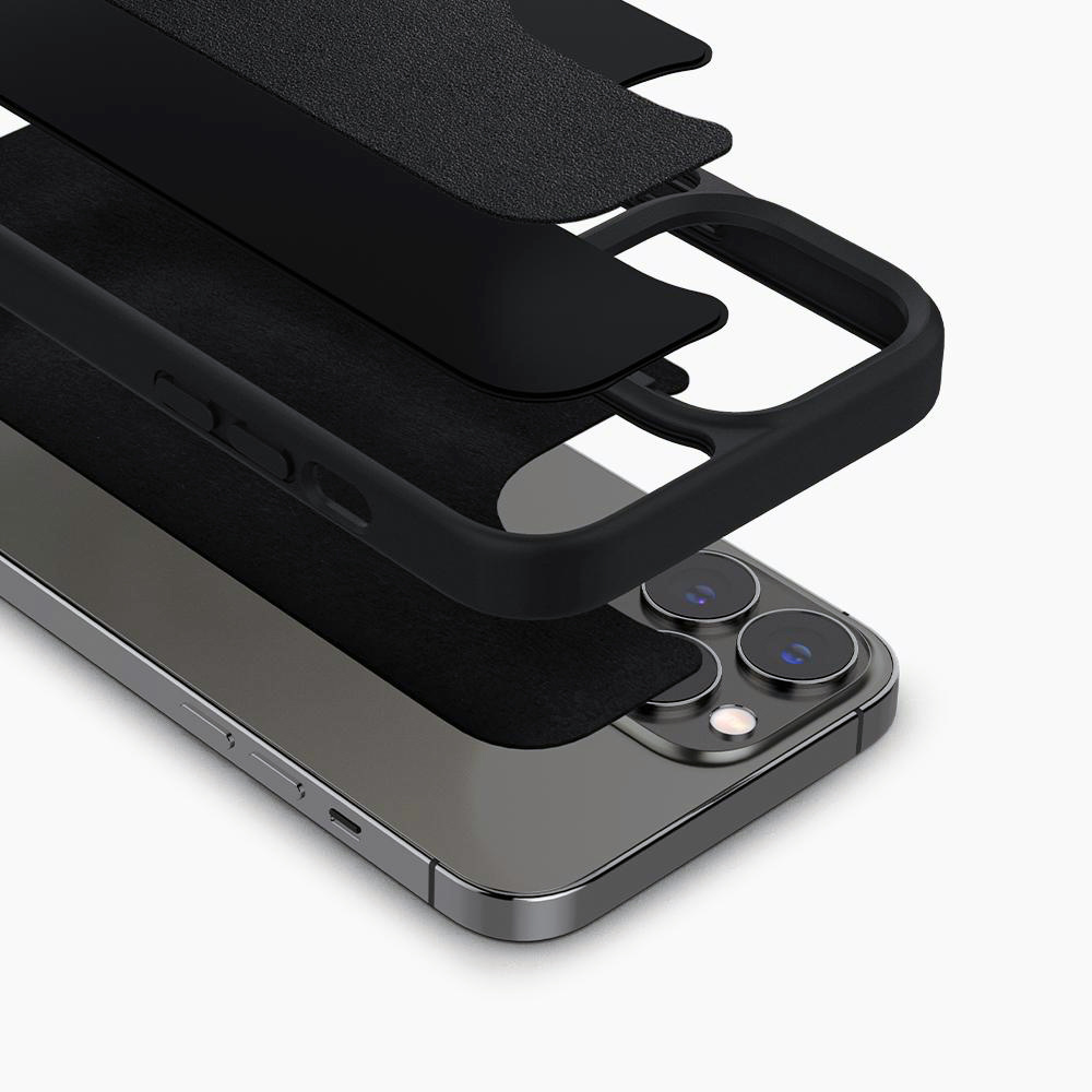 Spigen Cyrill Leather Brick iPhone 13 Pro Max Hardcase Backcover - Magsafe Compatible - Zwart, foto 3 van 6