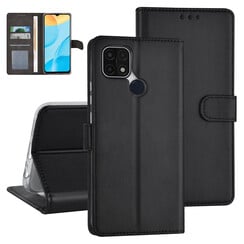 Oppo A15 Book-Case hul - Kartenhalter - Magnetverschluss - Schwarz